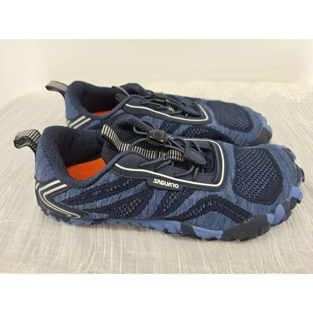 Saguaro Active II Pro Barefoot Navy Blue Minimalist Trail Runner Wide Toe Sz 41